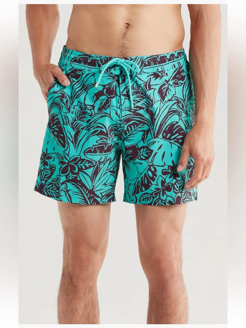 Tori Richard Flower Pool Swim Trunks shorts floral tropical Hawaiian size 36 NWT